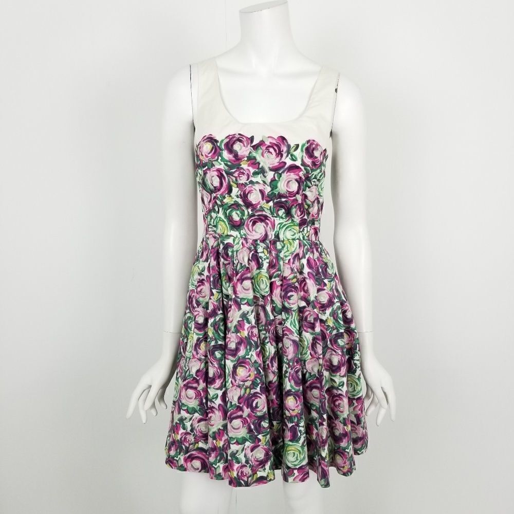 Lauren Conrad Floral Fit & Flare Bow Back Dress